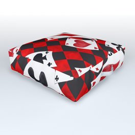 Alice playing cards Outdoor Floor Cushion