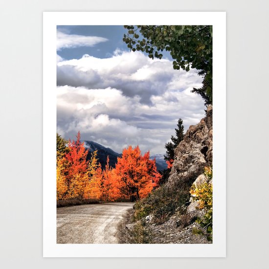 Autumn Mountain Road Art Print