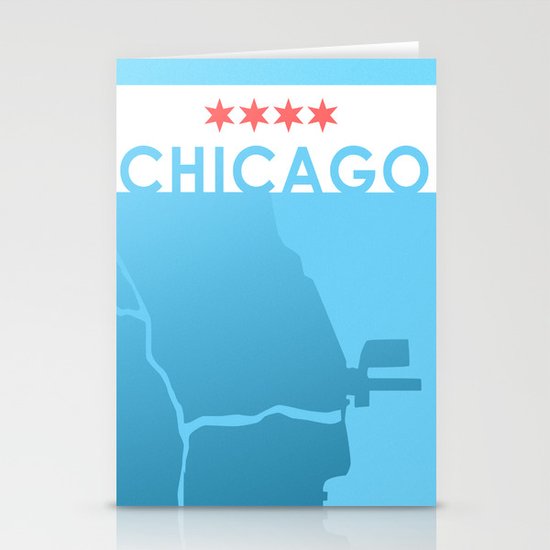 Minimalist Chicago Stationery Cards