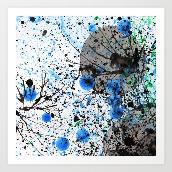 Ink & Bubbles Art Print