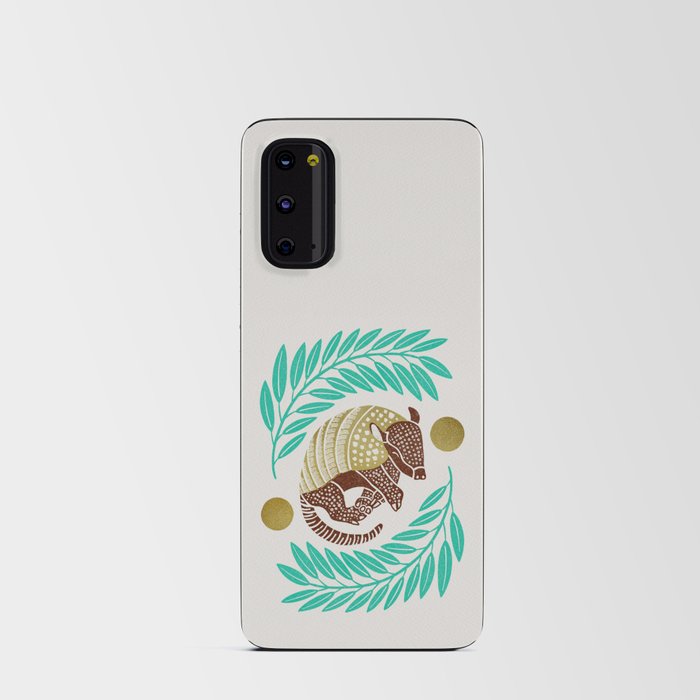 Sleepy Armadillo – Turquoise and Gold Android Card Case
