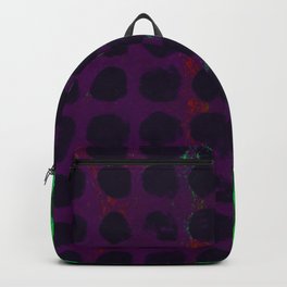 dark purple and green paint dots daubs Backpack