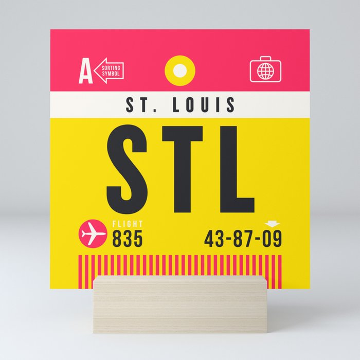 Luggage Tag A - STL St Louis USA Mini Art Print