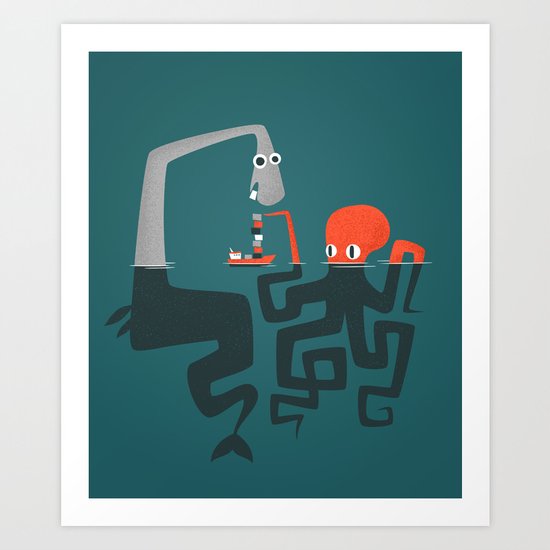 Epic clash Art Print