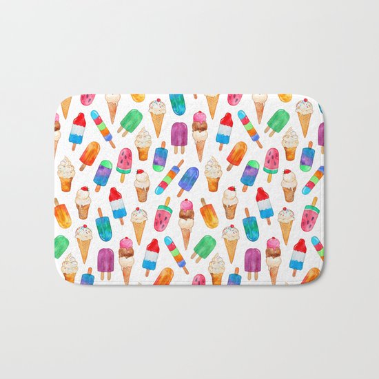 Summer Pops and Ice Cream Dreams Bath Mat