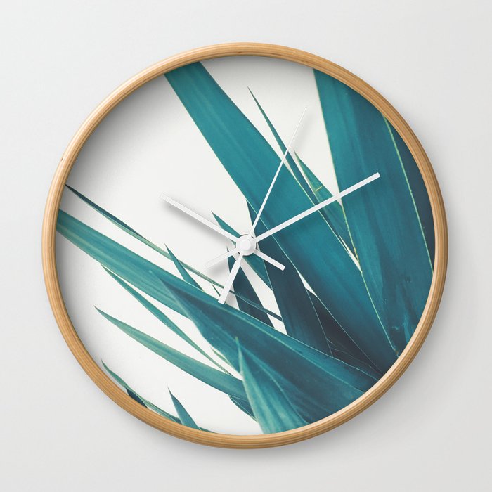 Yucca Leaves II Wall Clock