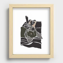Dogs On My Lap Recessed Framed Print