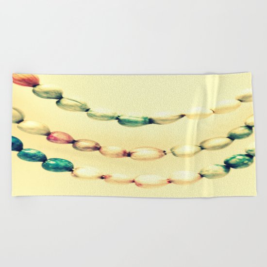 pASTel Vintage Beads Beach Towel