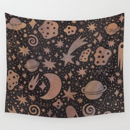 Hand-Drawn Space Wall Tapestry