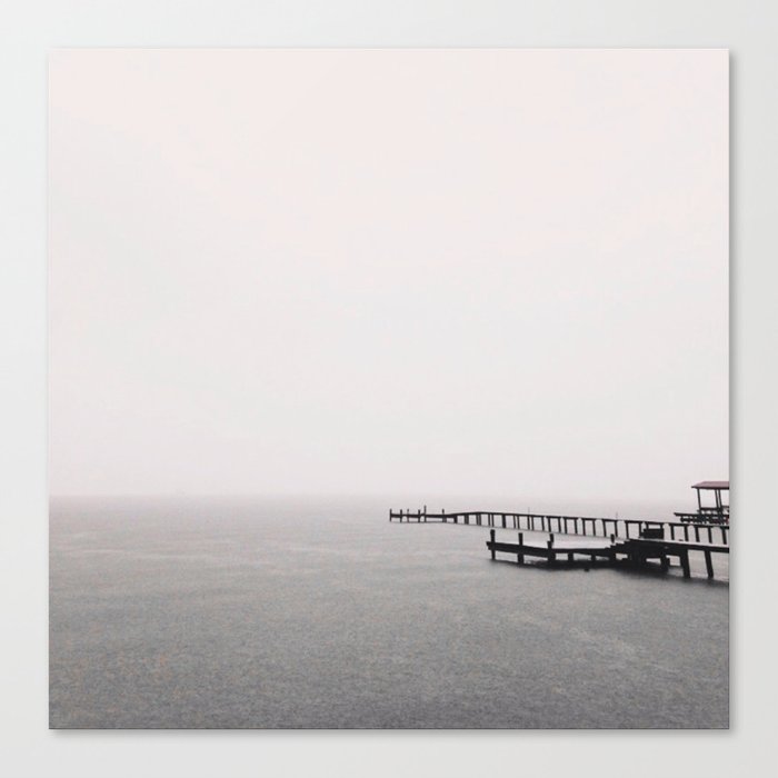 By the pier.  Canvas Print