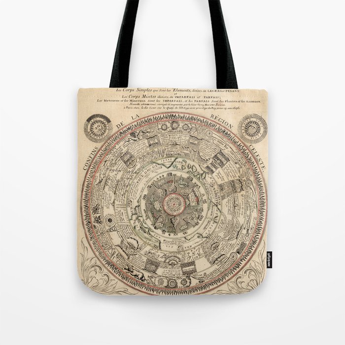 1696 Celestial Map Tote Bag