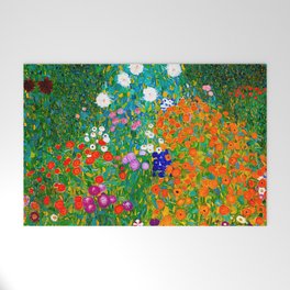 Gustav Klimt - Flower Garden Welcome Mat