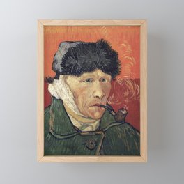 Self-Portrait with Bandaged Ear and Pipe, Vincent van Gogh Framed Mini Art Print
