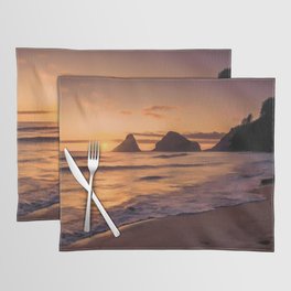 Peachy Pacific digital oil painting Placemat