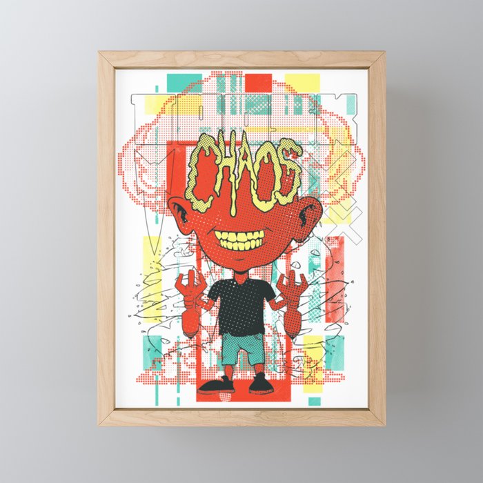 Children Chaos Framed Mini Art Print