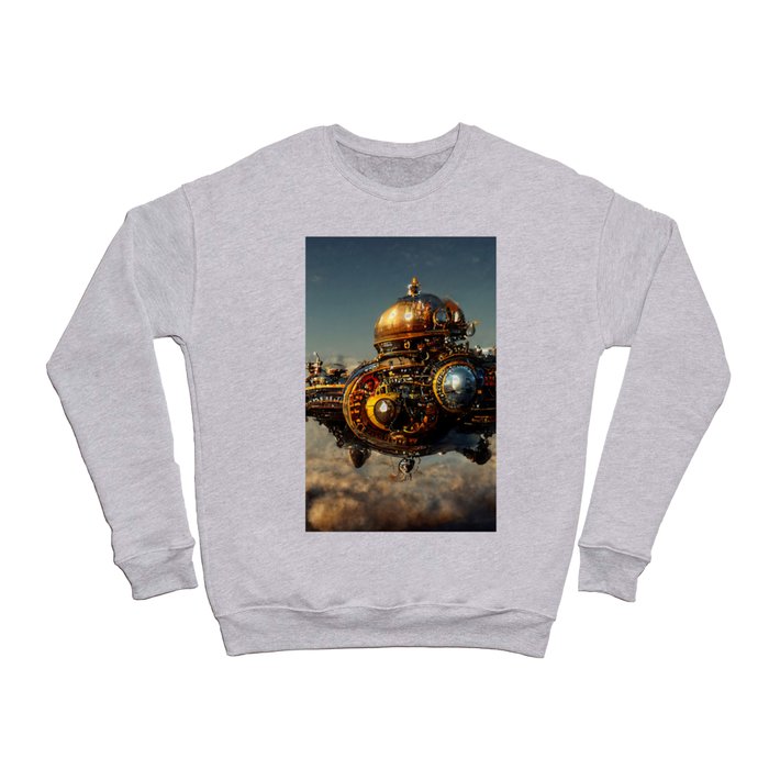 Steampunk Spaceship Crewneck Sweatshirt