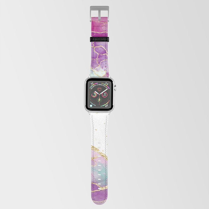 Purple Agate Liquid Ink Glamour Texture Apple Watch Band