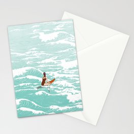 Out on the waves Stationery Card