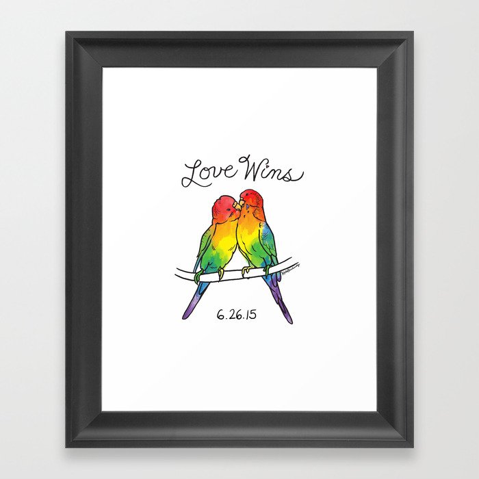 #LoveWins Birds Framed Art Print