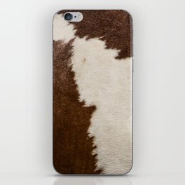 Cowhide, Cow Skin Print Pattern, Modern Cowhide Faux Leather iPhone Skin