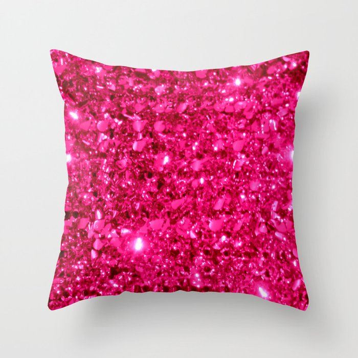 SparklE Hot Pink Throw Pillow