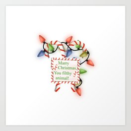 Christmas Candy Canes with a funny message Art Print
