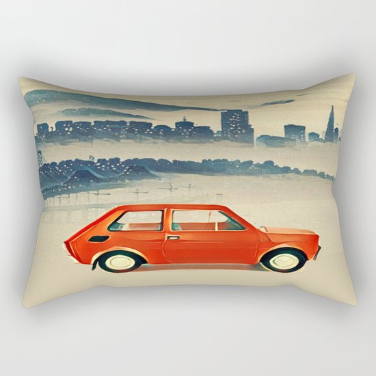 Red Polski Fiat Rectangular Pillow