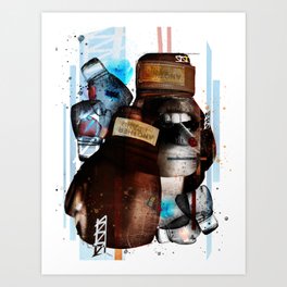 Boxing Collage Art Print