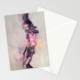 Colourful Abstract Creation of Adam AI Art Michelangelo Stationery Card
