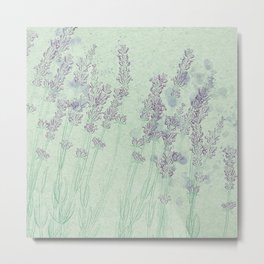 Lavender Metal Print | Floral, Pattern, Garden, Botanical, Country, Lavandula, Summer, Purple, Digital, Botany 