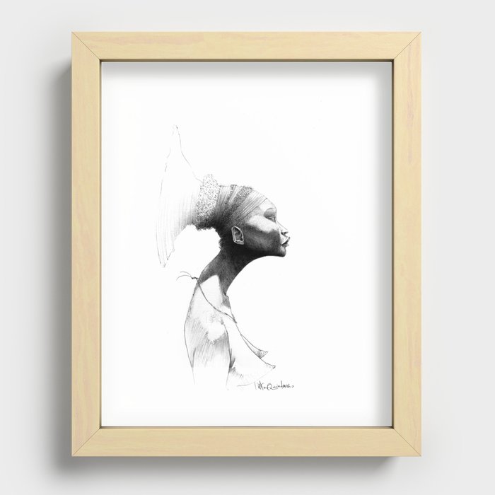 Afro Recessed Framed Print