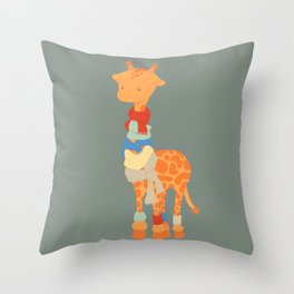 why giraffes don't live in the snow (no writing) Throw Pillow