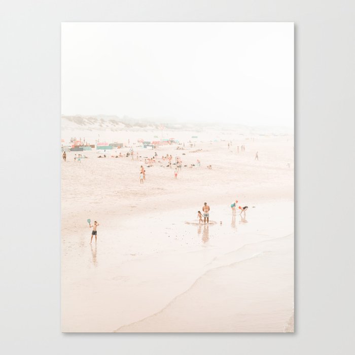 At the beach ten (part one of a diptych) - Minimal Beach - Ocean Sea photography Canvas Print