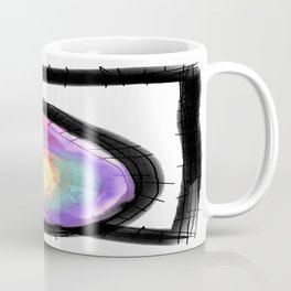 Round Peg in a Square Circle Abstract Digital Painting Coffee Mug