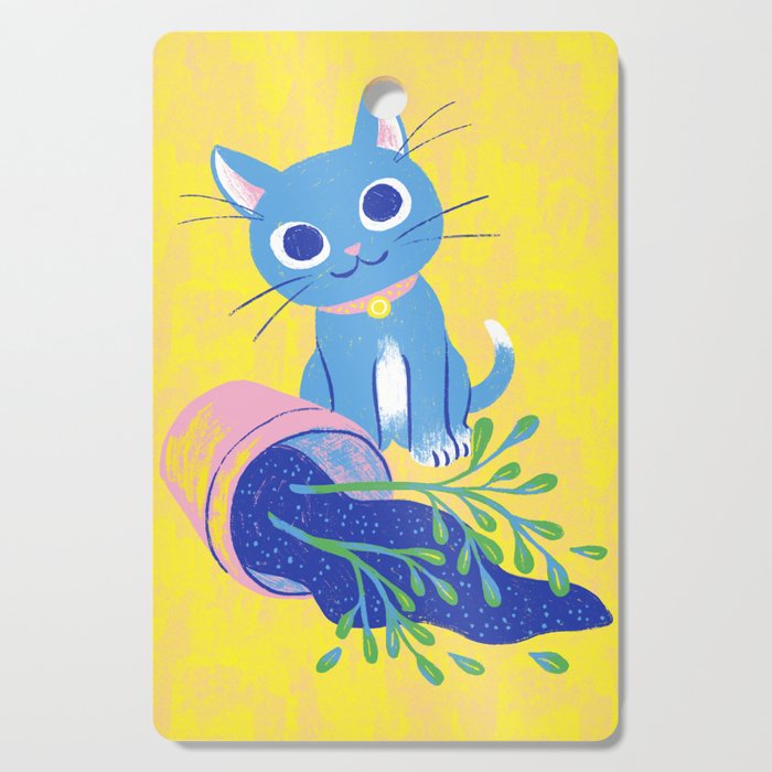 Plant Destroyer Kitty Cat Cutting Board