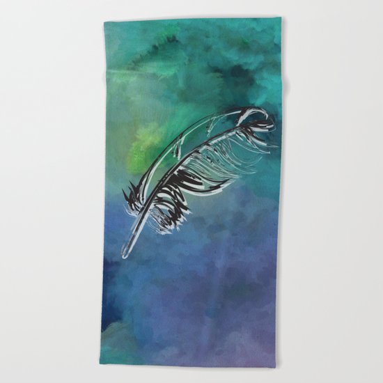 Flying Feather Beach Towel
