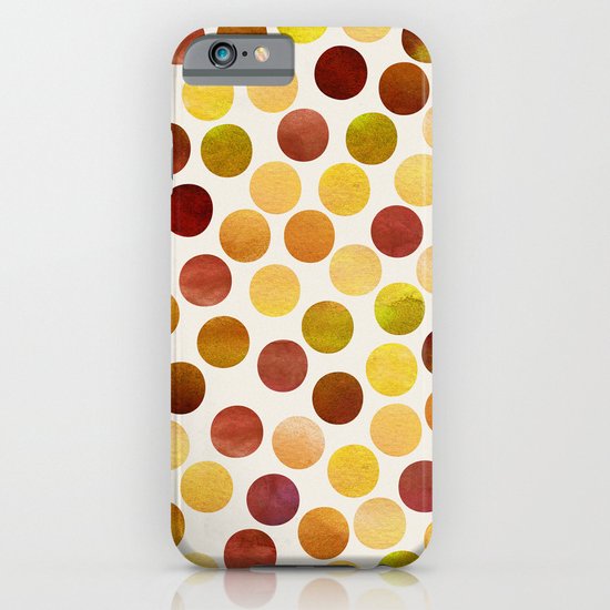 Watercolor Dots_Amber iPhone & iPod Case