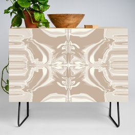 Art Deco Globe Ivory and Taupe  Credenza