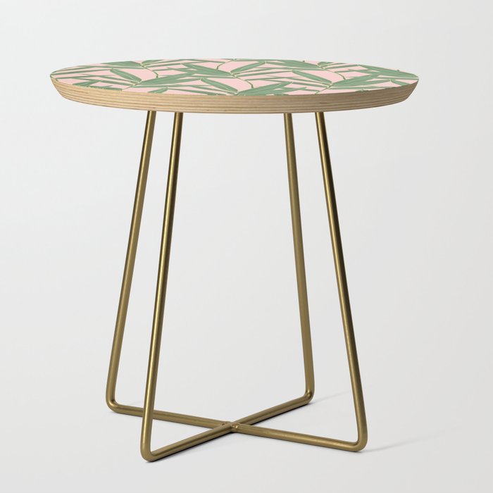 Elegant Bamboo Foliage Design Side Table By Inovarts