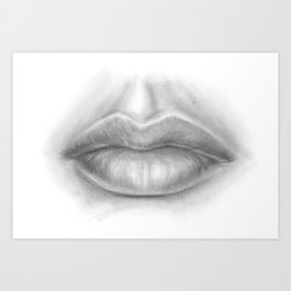Lip Drawing Art Prints Society6