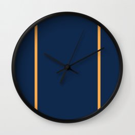 simple dark blue & orange stripe Wall Clock