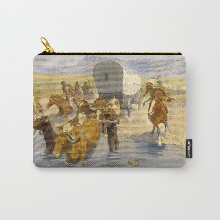 Frederic Remington Western Art “The Emigrants” Carry-All Pouch