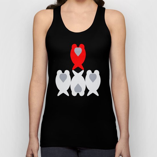 Love Birds Pattern Unisex Tank Top