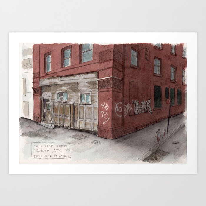 Collister Street, TriBeCa, NYC Art Print