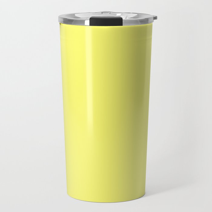 From The Crayon Box Laser Lemon Yellow - Bright Yellow Solid Color / Accent Shade / Hue / All One Travel Mug