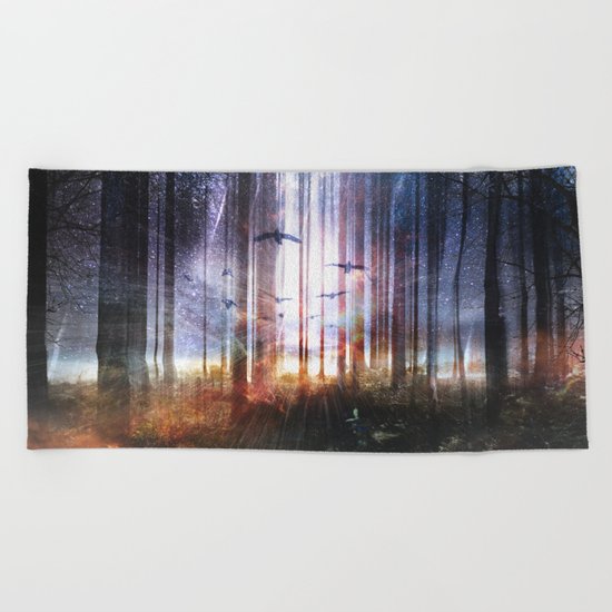 Absinthe forest Beach Towel
