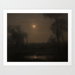 Dark Moon Landscape Art Print