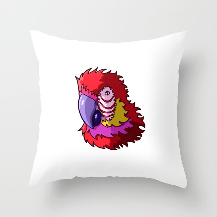 Minimalist Parrot Throw Pillow