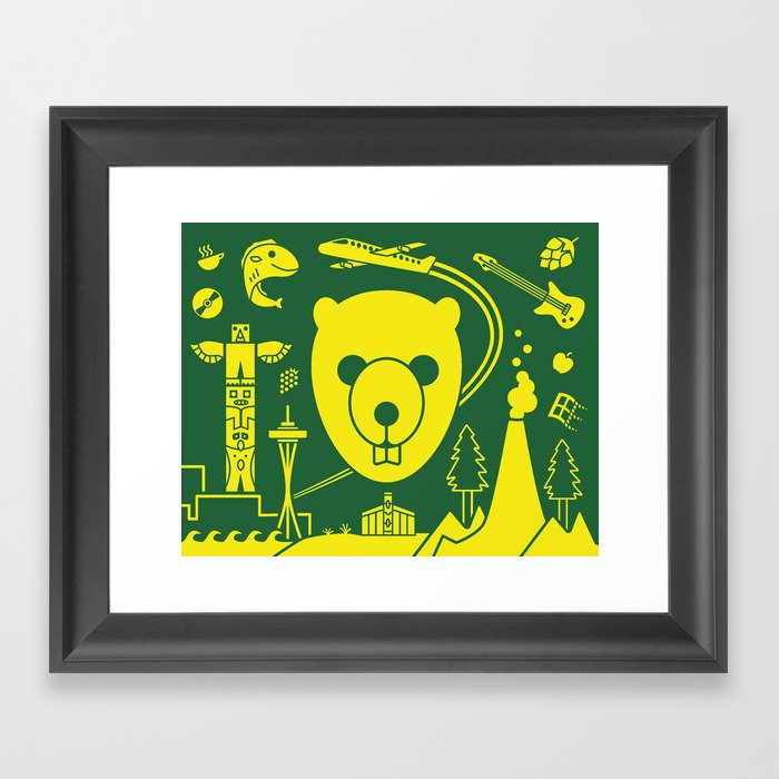 Olympic Marmot Framed Art Print