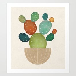Colorful Cactus Art Print